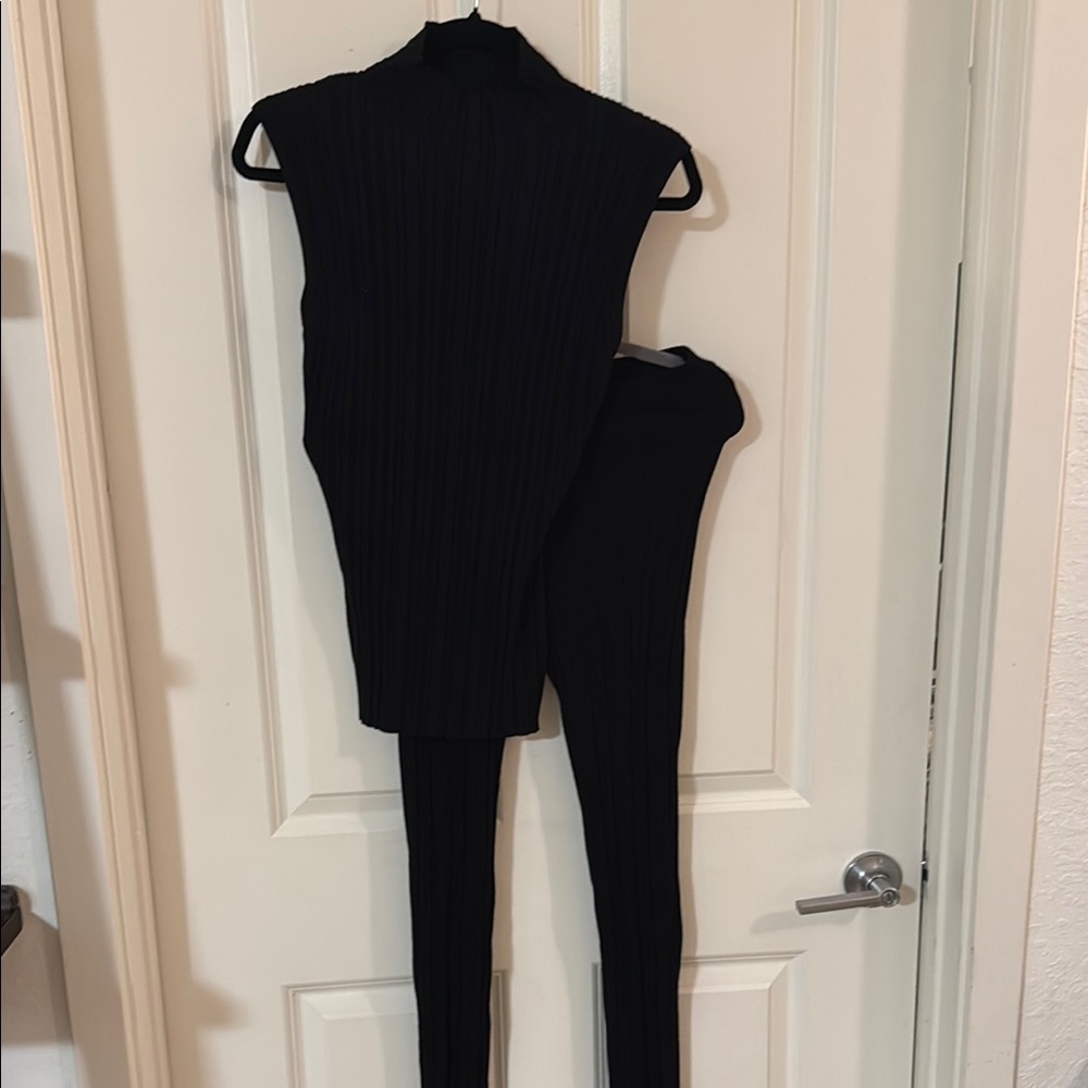 Black Structured Jumpsuit with Modern Design